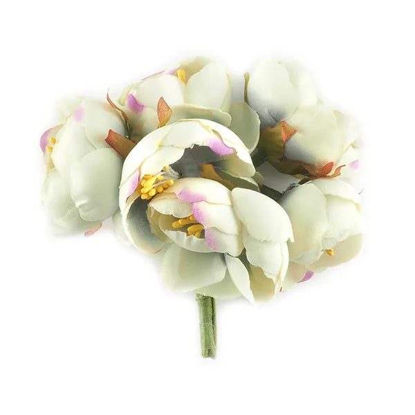 10cm x 11cm Fabric Peony Faux Flowers